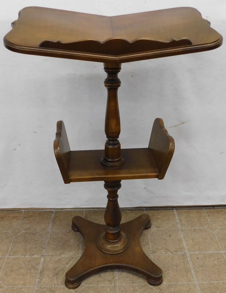 Cherry Bookstand by Butler: Cherry Bookstand by Butler. 23 1/4" W 13 1/2" D 35 1/2" H ALL DESCRIPTIONS AND ANY CONDITION STATEMENT GIVEN BY LANGSTON AUCTION GALLERY ARE STRICTLY OPINIONS AND LANGSTON'S SHALL HAVE NO RESPONSIBILI