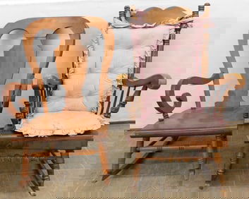 Antique Mahogany Rocker & Maple Rocker