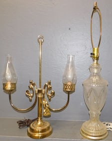 Crystal Lamp & Brass Lamp