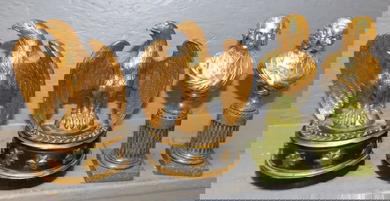 2 Pair of Gilded Bookends