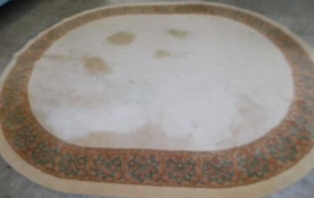 12' 6" x 9' 8" Handmade Oval Rug