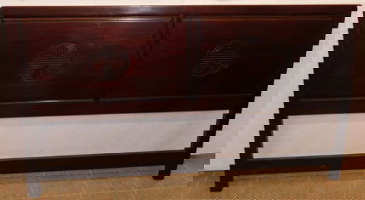 Rosewood Oriental Queen Size Headboard