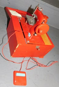 Miniature Battery Operated Sewing Machine in Box