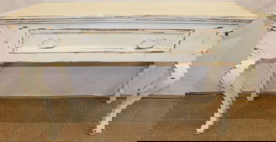 Distress Painted Pine 1 Drawer Console