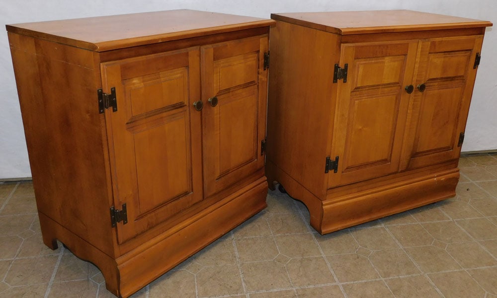 Pair of Solid Maple Cabinets (1 of 2)