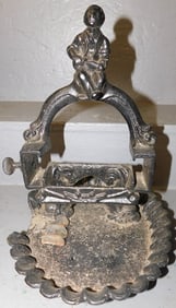 Painted Cast Iron Foot Scraper, (Some Loss)