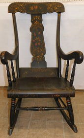 Antique Paint Decorated Rocker