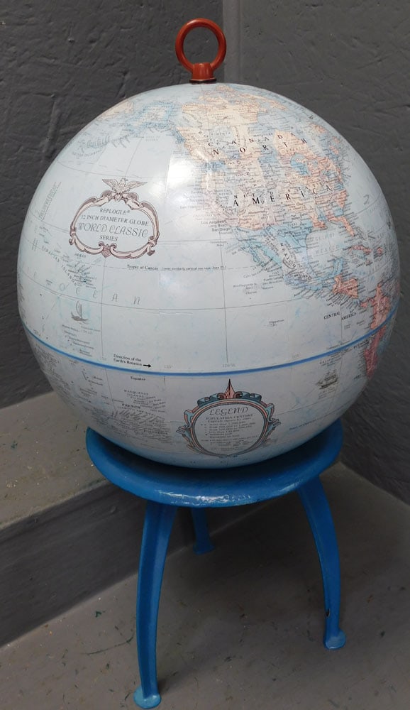 12" World Classic Series Globe on Painted Metal Stand (1 of 3)