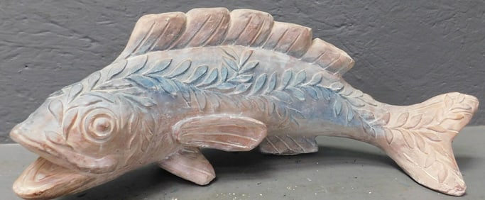 Ceramic Fish Form Candleholder