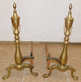 Pair of Brass Andirons
