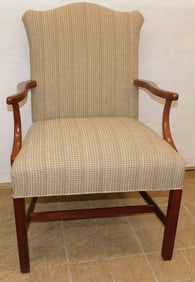 Mahogany & Upholstered Arm Chair