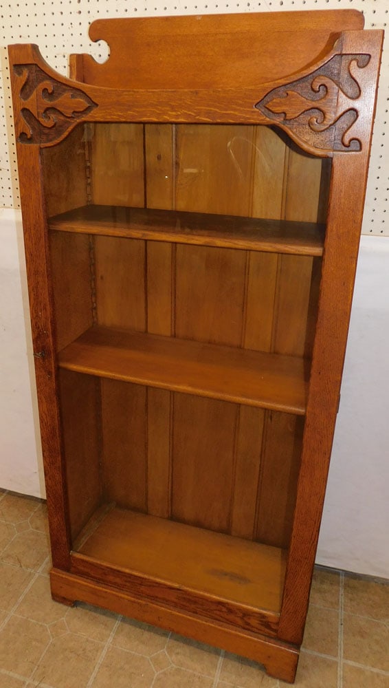 Antique Oak Glass Door Bookcase (1 of 6)