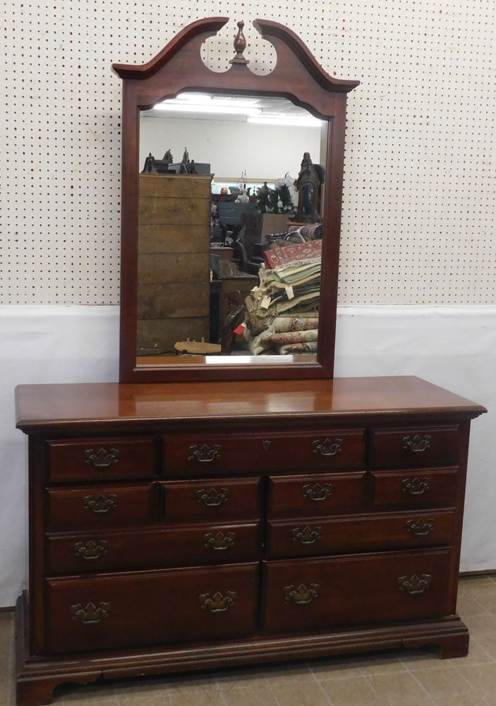 Cherry Dresser with Mirror by American Drew (1 of 8)