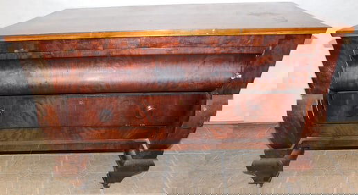 Antique Mahogany Empire 2 Drawer Chest