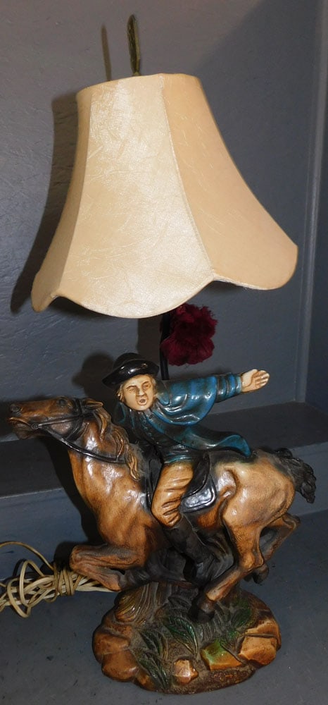 Painted Ceramic Figural Lamp (1 of 3)