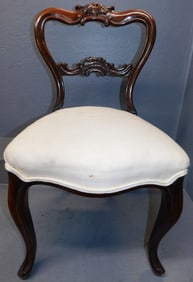 Carved Rosewood Victorian Side Chair