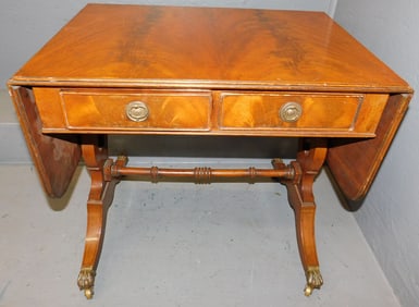 Mahogany Drop-Leaf Tea Table