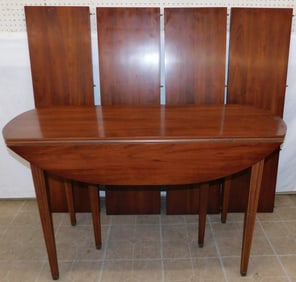 Cherry Drop-Leaf Dining Table with 4 Leaves