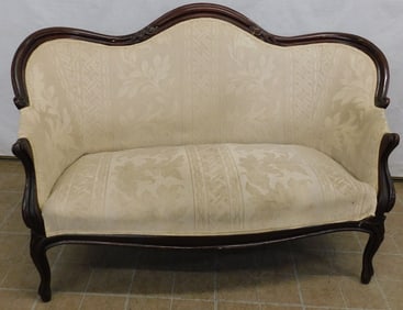 Mahogany Victorian Loveseat