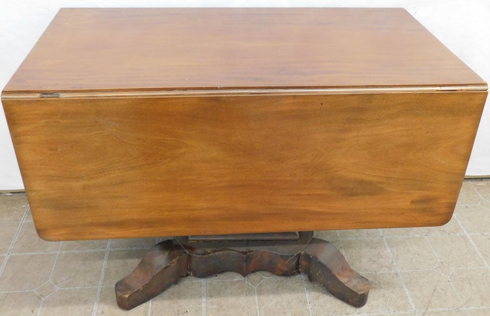 19th Century Mahogany Empire Drop-Leaf Dining Table (1 of 5)