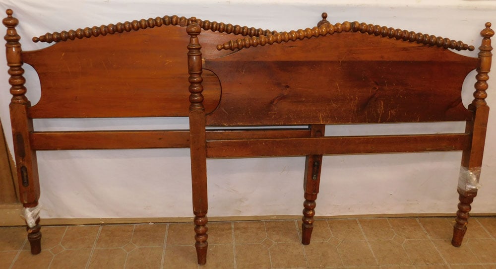 Pair of Jenny Lind Full Size Headboards: Pair of Jenny Lind Full Size Headboards. 48 1/2" x 40 1/2" ALL DESCRIPTIONS AND ANY CONDITION STATEMENT GIVEN BY LANGSTON AUCTION GALLERY ARE STRICTLY OPINIONS AND LANGSTON'S SHALL HAVE NO RESPONSIBIL