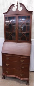 Mahogany Serpentine Front Secretary