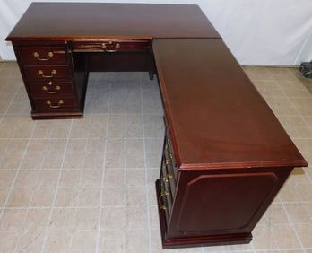 Cherry 2 Part Corner Executive Desk