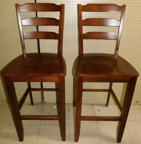 Pair of Mahogany Bar Stools