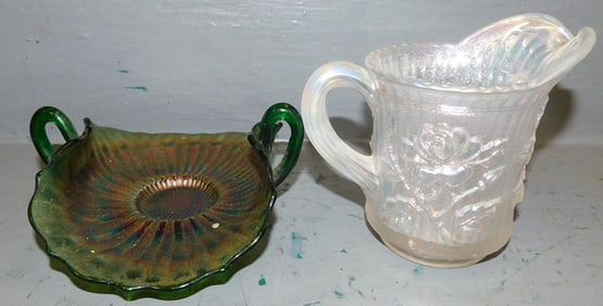 2 Pieces of Carnival Glass