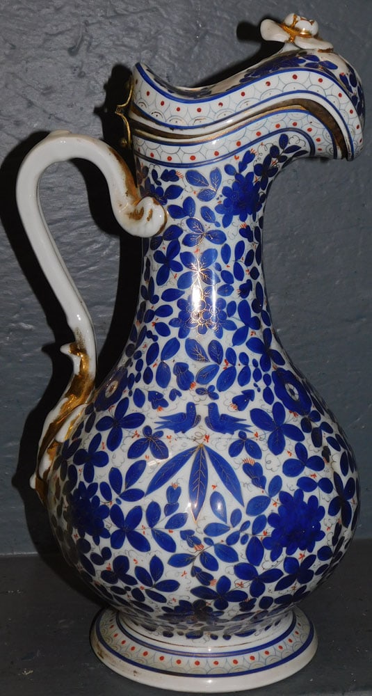 Antique Russian Paint Decorated Porcelain Ewer (1 of 5)