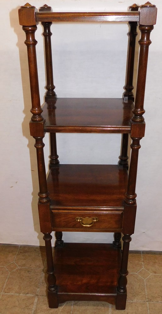 Cherry 4 Tier Dumbwaiter with Drawer by Pennsylvania House Limited Edition (1 of 5)