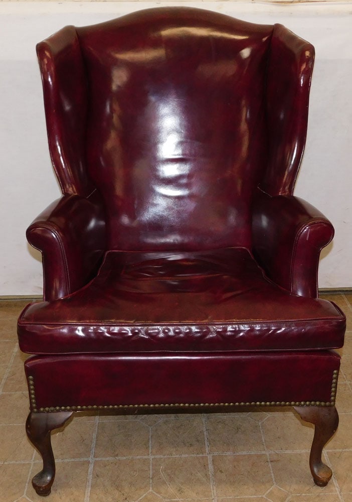Leather Upholstered Wing Back Chair by The Berkeley, Martinsburg, WV (1 of 5)