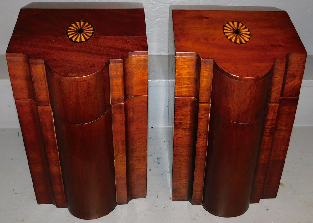 Pair of Mahogany Inlaid Letter Boxes (1 of 5)