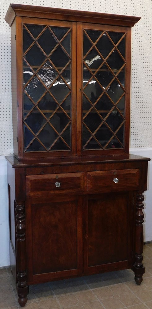 19th Century Cherry 2 Piece Empire Secretary (1 of 7)