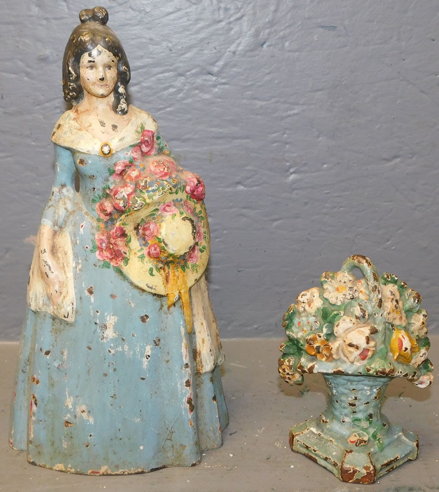 2 Antique Painted Cast Iron Door Stops (1 of 4)