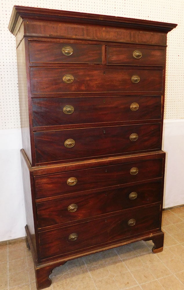19th Century Mahogany 2 Part Chest on Chest (1 of 10)
