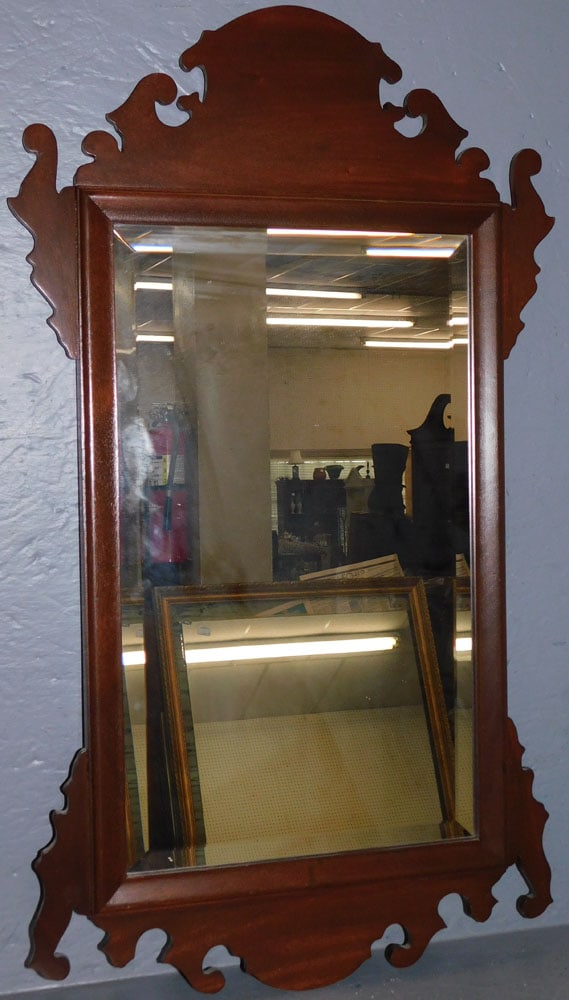 Mahogany Framed Bevel Edge Mirror (1 of 4)
