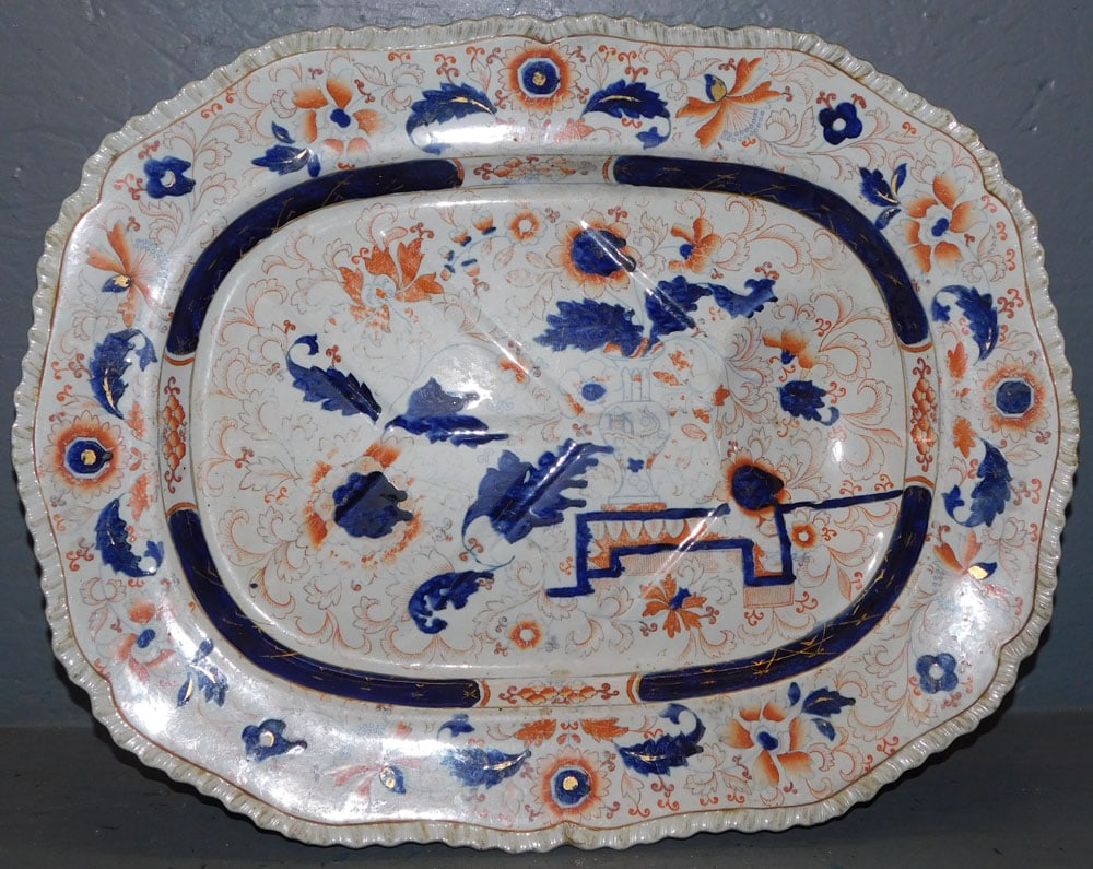 Antique Porcelain English Well & Tree Platter (1 of 5)