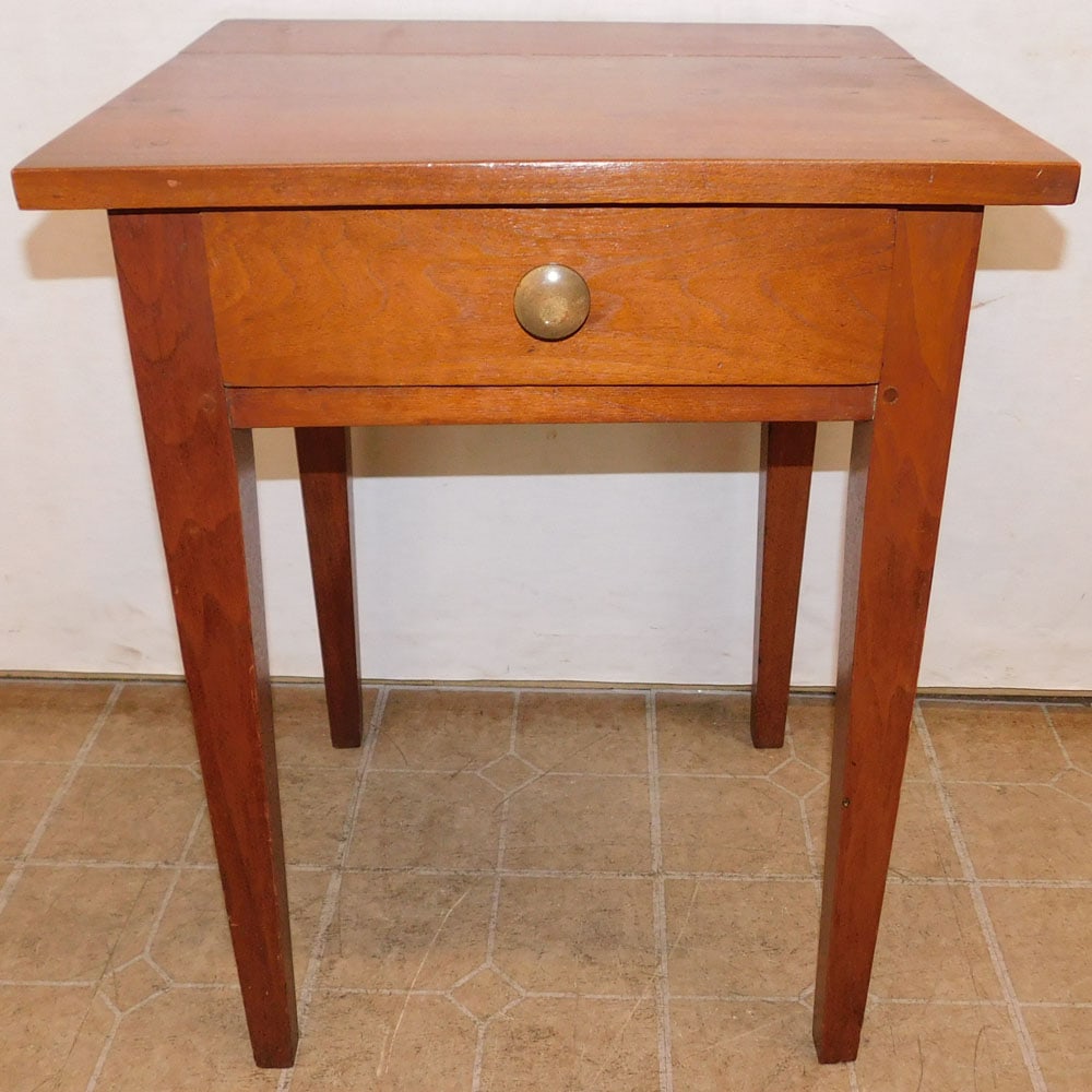 19th Century Walnut 1 Drawer Stand (1 of 5)