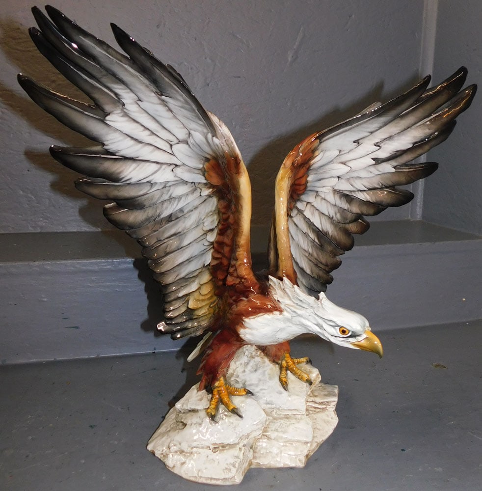 Painted Porcelain Italian Eagle By Tay (1 of 4)