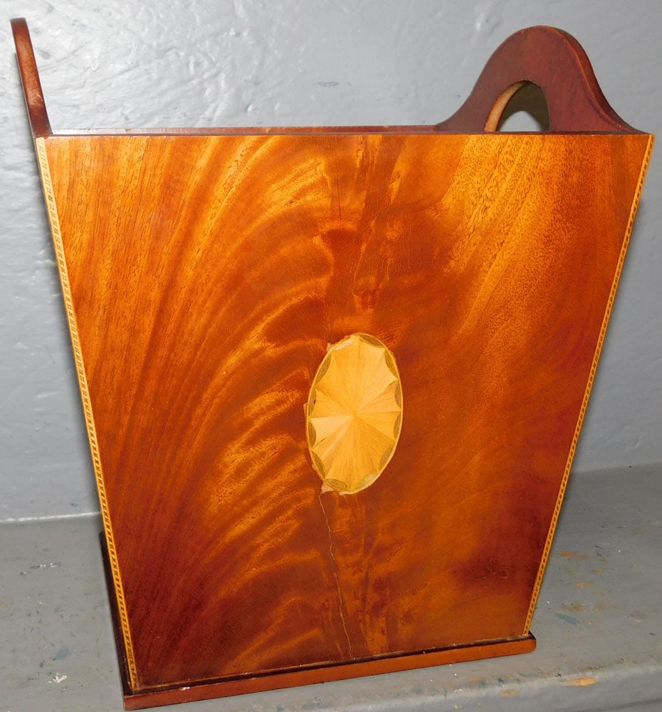 Mahogany Inlaid Basket (1 of 3)