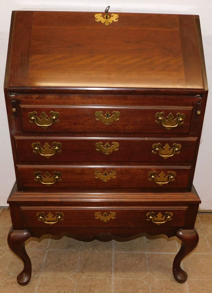 Cherry Queen Anne Style Drop Front Desk (1 of 5)