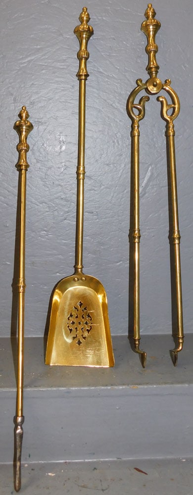 Antique Brass Fire Tools (1 of 3)