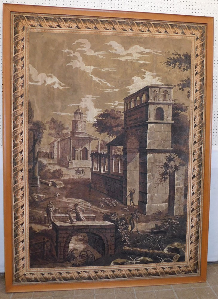 Large Framed Antique French Watercolor (1 of 8)