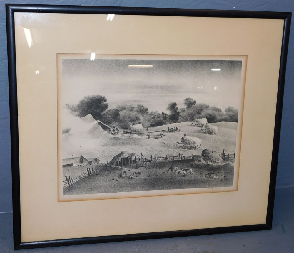 Framed Black & White Print Pencil Signed (1 of 4)