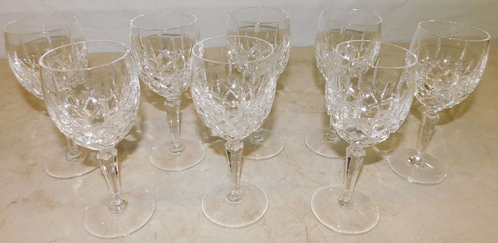 Lot of Gorham Crystal Wine Glasses: Lot of Gorham Crystal Wine Glasses. ALL DESCRIPTIONS AND ANY CONDITION STATEMENT GIVEN BY LANGSTON AUCTION GALLERY ARE STRICTLY OPINIONS AND LANGSTON'S SHALL HAVE NO RESPONSIBILITY FOR ERRORS OR OMISS