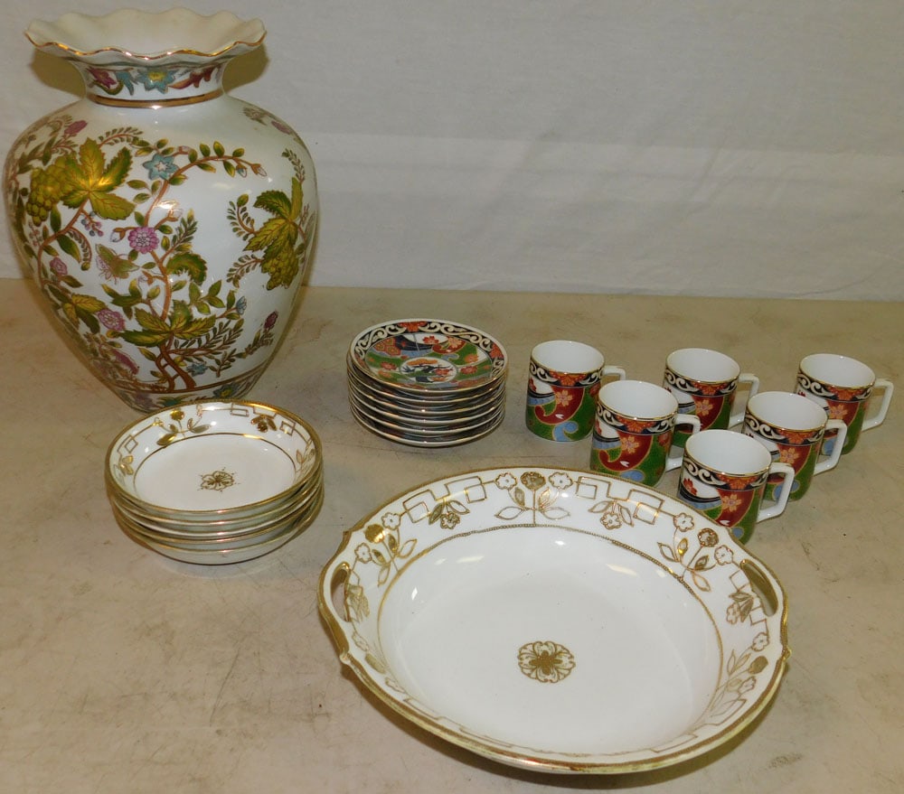 Lot of Paint Decorated Porcelain, (Some Nippon): Lot of Paint Decorated Porcelain, (Some Nippon). ALL DESCRIPTIONS AND ANY CONDITION STATEMENT GIVEN BY LANGSTON AUCTION GALLERY ARE STRICTLY OPINIONS AND LANGSTON'S SHALL HAVE NO RESPONSIBILITY FOR ER