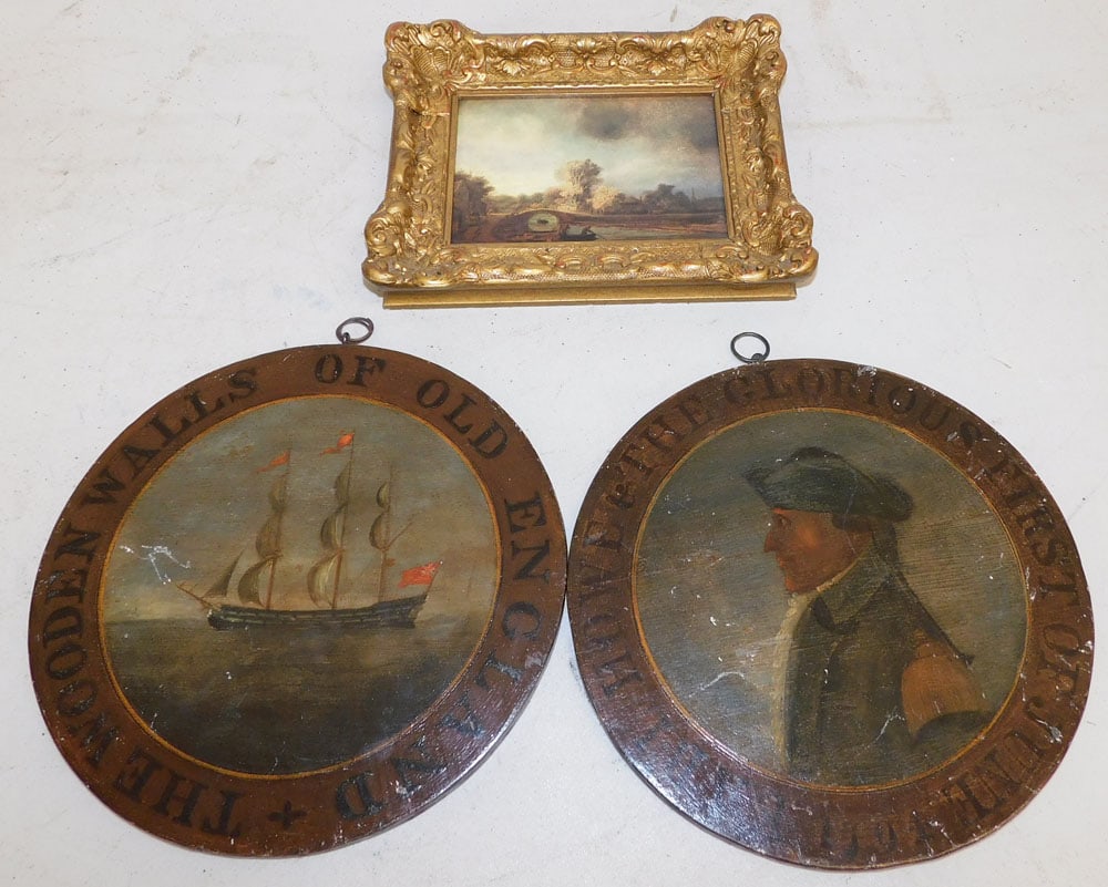 2 Small Paintings on Board & Framed Print (1 of 5)