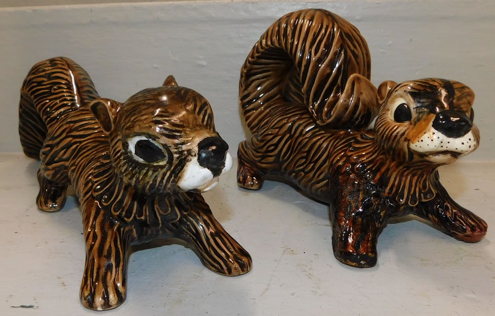 Two Ceramic Squirrels (1 of 2)