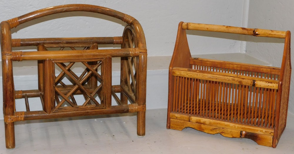 2 Open Work Bamboo & Wood Canterburys (1 of 4)